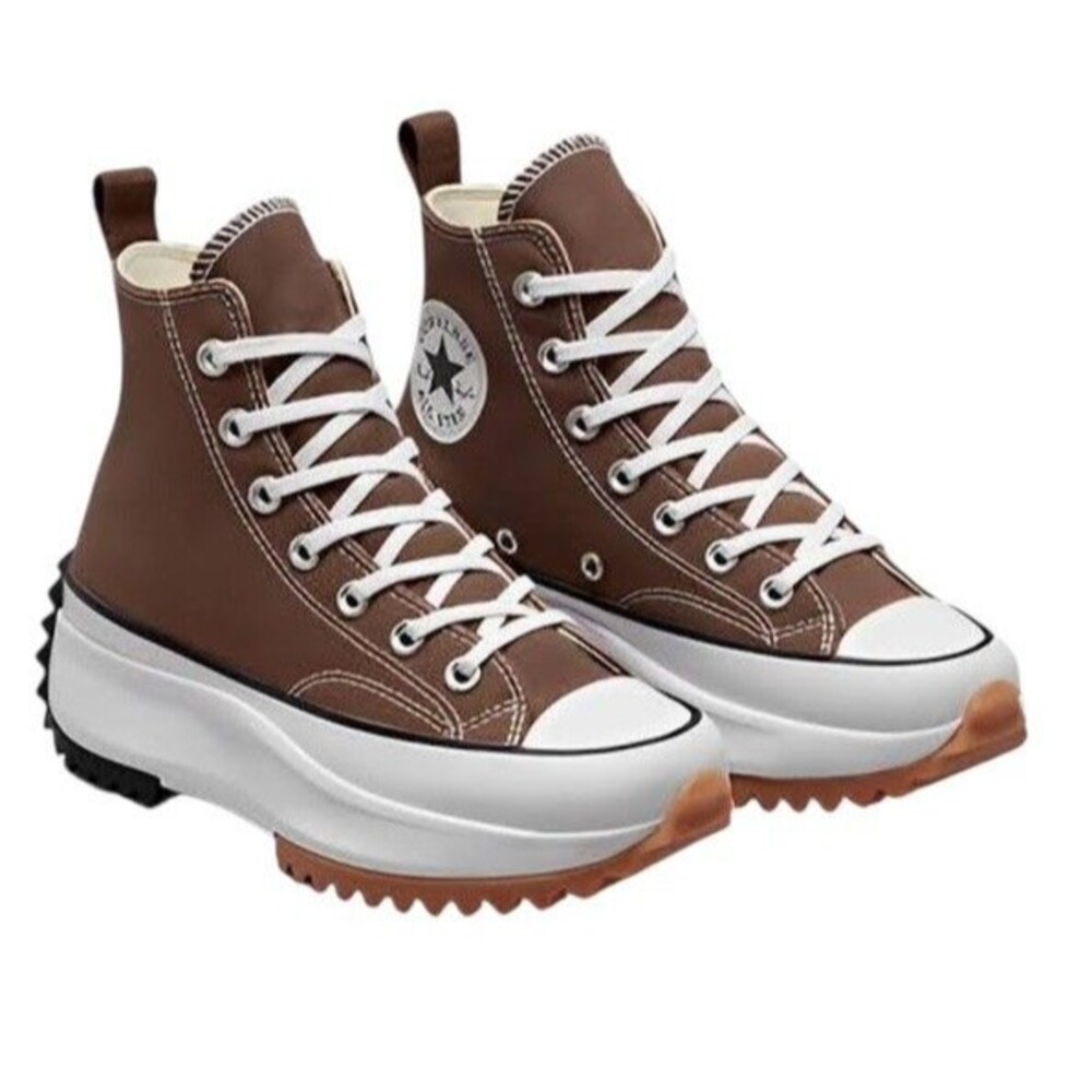 CONVERSE WOMENS RUN STAR HIKE Hi Platform sneakers brown white size 6 Y2K kick